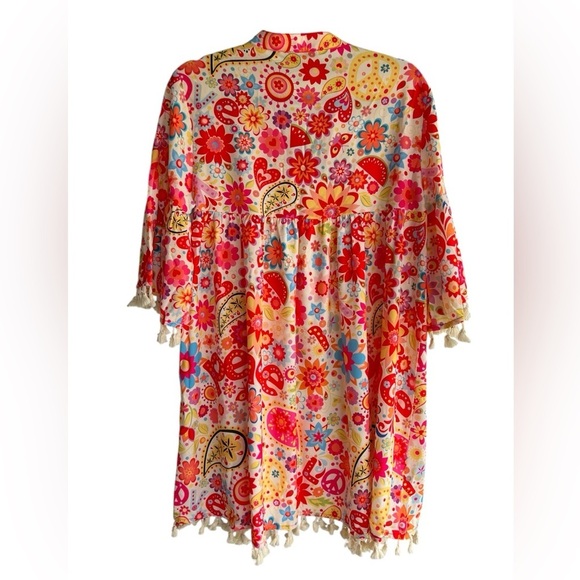 Colorful Floral Paisley Tunic Collection by Cezele Size S - Picture 7 of 13